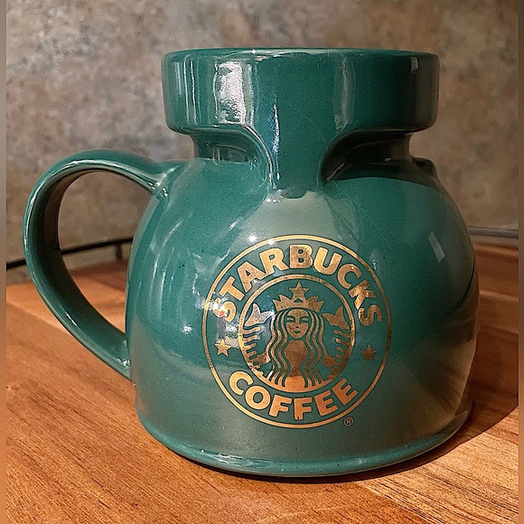 Starbucks Vintage Green Travel Coffee Mug - Picture 2 of 5